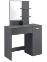 Sminkebord med spejl i møbelplade H137,5 x B90 cm - Mørkegrå