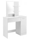 Sminkebord med spejl i møbelplade H137,5 x B90 cm - Hvid