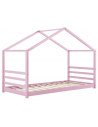 Børneseng med bund i fyrretræ H142 x B206 x D98 cm - Pink