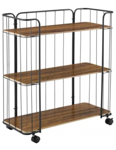 Reol på hjul i metal og mdf...