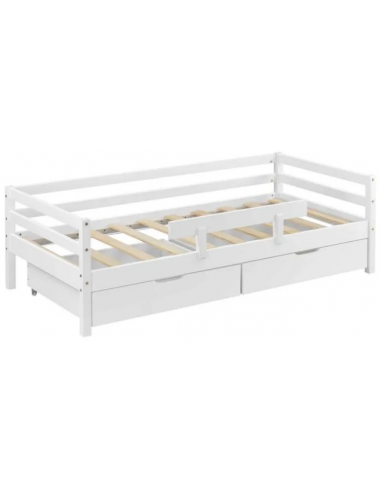 Børneseng med side og bund i fyrretræ...