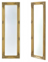 Vægspejl i eucalyptustræ 132 x 42 cm - Antik guld