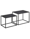 Sæt med 2 sofaborde i metal H30 - 35 cm - Mat sort