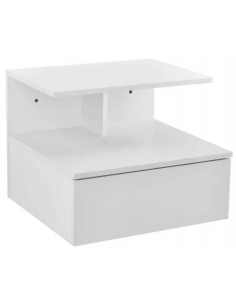 Væghængt sengebord i...