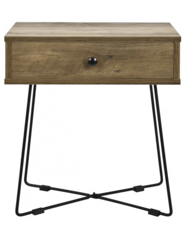 Sengebord i metal og møbelplade H50,5...