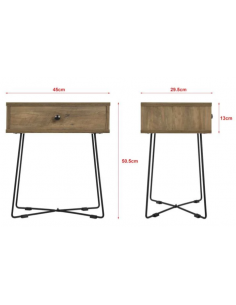 Sengebord i metal og... 2