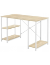 Skrivebord i metal og møbelplade 120 x 60 cm - Hvid/Natur