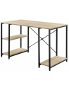 Skrivebord i metal og møbelplade 120 x 60 cm - Sort/Natur
