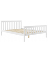 Sengeramme med gavl i fyrretræ 208 x 148 cm - Hvid