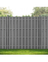 WPC Komposit hegn med pæle H185 x B376 cm - Grå