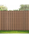 WPC Komposit hegn med pæle H185 x B562 cm - Brun