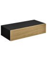 2 x Væghængte sengeborde i møbelplade H12 x B50 cm - Sort/Natur
