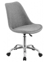 Kontorstol i metal og polyester H83 - 93 cm - Krom/Grå
