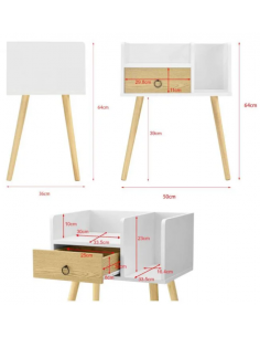 Sengebord i træ og... 2