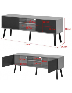 Tvbord i træ og møbelplade... 2