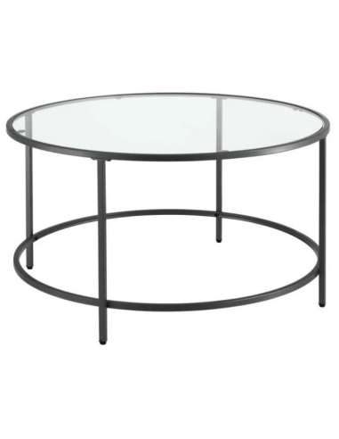 Sofabord i metal og glas H45,5 x Ø84...