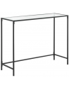 Konsolbord i metal og glas H80 x B100 x D35 cm - Sort