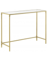 Konsolbord i metal og glas H80 x B100 x D35 cm - Guld