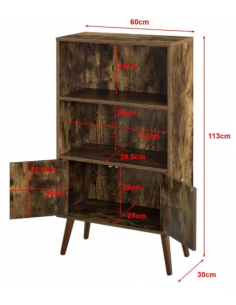 Reol i træ og møbelplade... 2