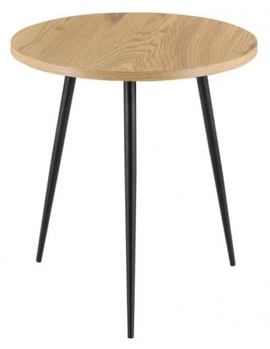 Sofabord i metal og mdf H44 x Ø40 cm...