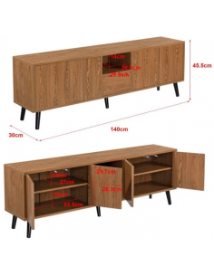 Tvbord i træ og møbelplade... 2