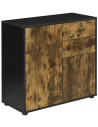 Sideboard i møbelplade H74 x B79 cm - Sort/Brun