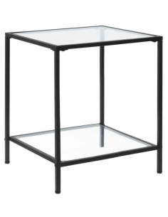 Sengebord i metal og glas...