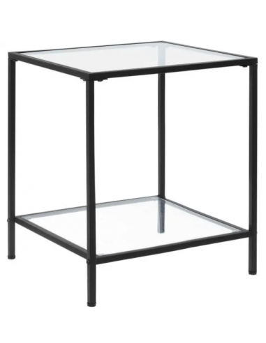 Sengebord i metal og glas H55 x B45 x...