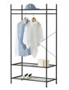 Garderobe stativ i metal H150 x B80 cm - Sort