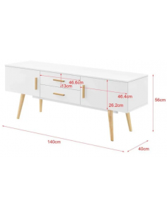 Tvbord i træ og møbelplade... 2