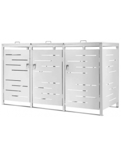 Affaldsskjuler med låg i...