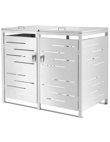 Affaldsskjuler med låg i stål H116 x...