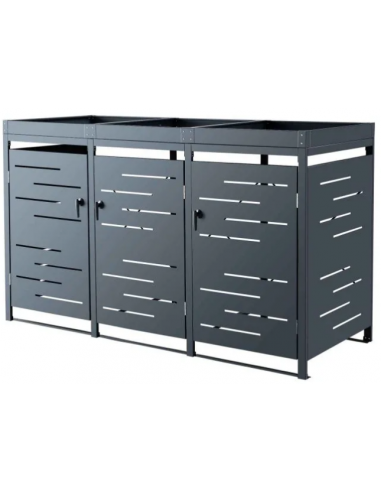 Affaldsskjuler i stål H122 x B196 x...