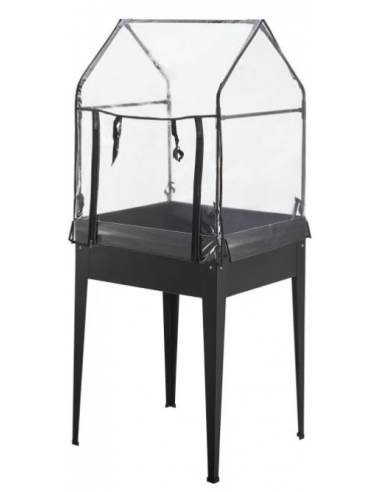 Højbed i stål med minidrivhus H82 -...