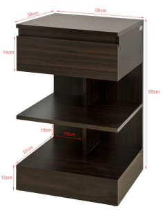 Sengebord i møbelplade H65... 2