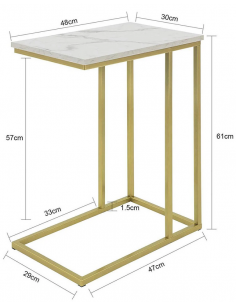 Sengebord i metal og... 2