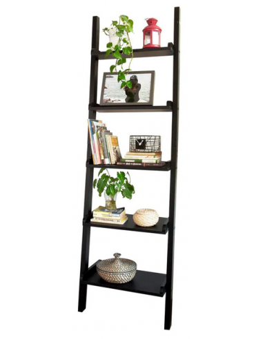 Reol i møbelplade H189 x B56 cm - Sort