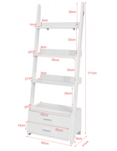 Reol i MDF H171 x B65 cm -... 2