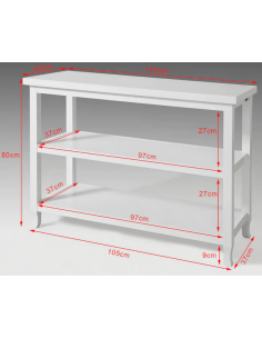 Reol i MDF H80 x B110 cm -... 2