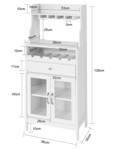 Vinskab i møbelplade H128 x... 2