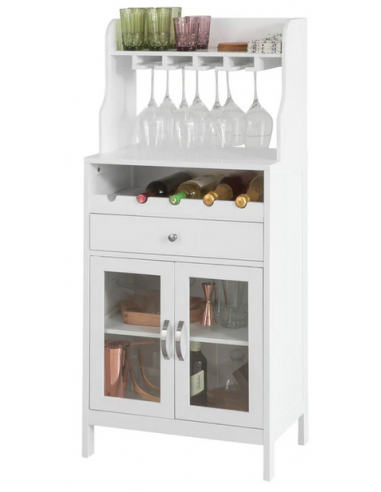 Vinskab i møbelplade H128 x B56 cm -...