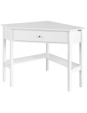 Hjørneskrivebord i møbelplade H76 x B76 x D76 cm - Hvid