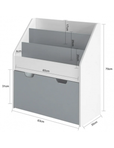 Reol i møbelplade H70 x B63... 2
