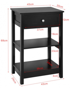 Sengebord i mdf H68 x B45 x... 2