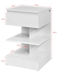 Sengebord i møbelplade H65... 2