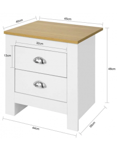 Sengebord i møbelplade H48... 2