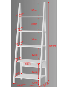 Reol i møbelplade H180 x... 2