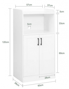 Køkkenskab i mdf H120 x B60... 2