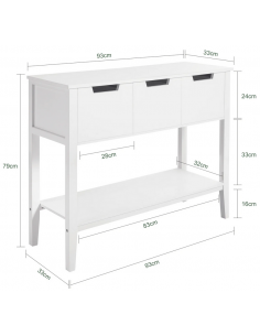 Konsolbord i mdf H79 x B93... 2