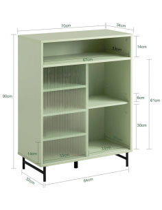 Reol i metal og møbelplade... 2